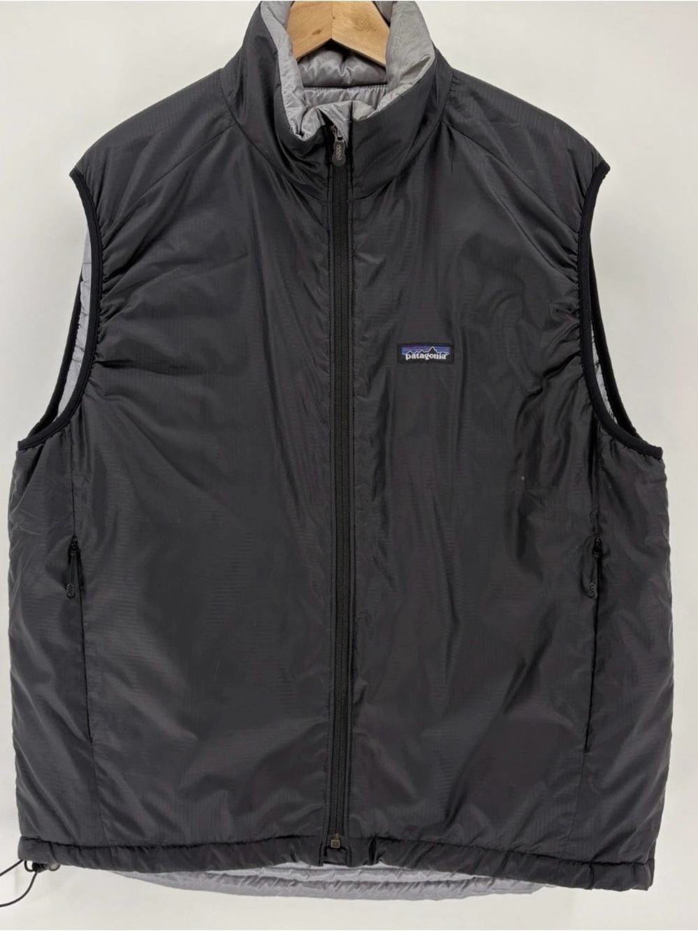 Vintage Patagonia Micro Puff Puffball Insulated Puffer Vest Mens Sz L Black Flaw